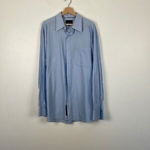 Phat Farm men's long sleeve button down 1 pocket  strip pattern shirt Size XLTG